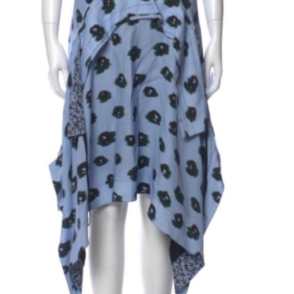 Stylish Blue Patterned Women's Skirt